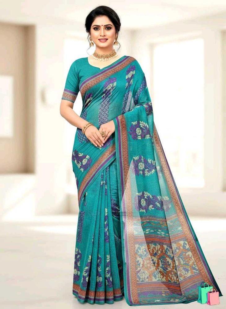 Traditional Printed Saree With Stitched Peticoat
