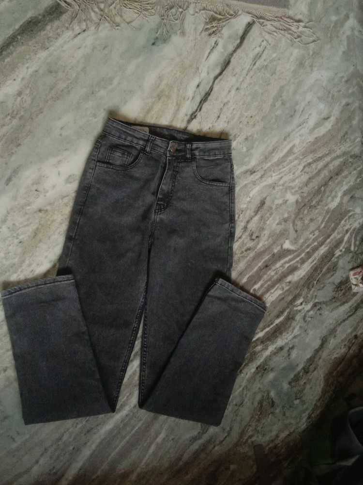 Straight Leg Denim Jeans