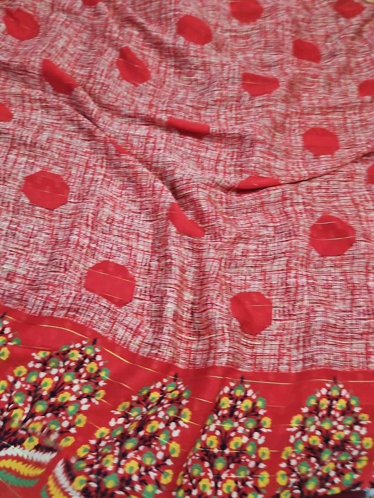 Red Printed Fabric