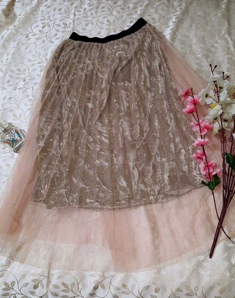 Velvet &amp; Tulle Skirt