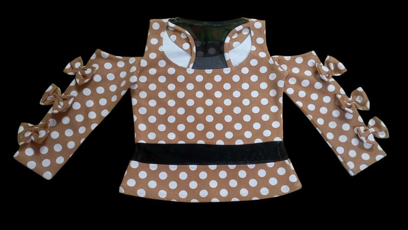 Cute Brown Polka Dots Top