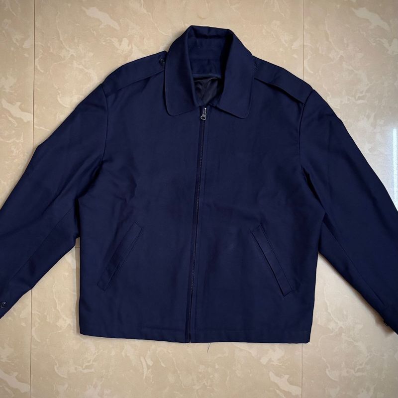 Navy Blue Zip-Up Jacket