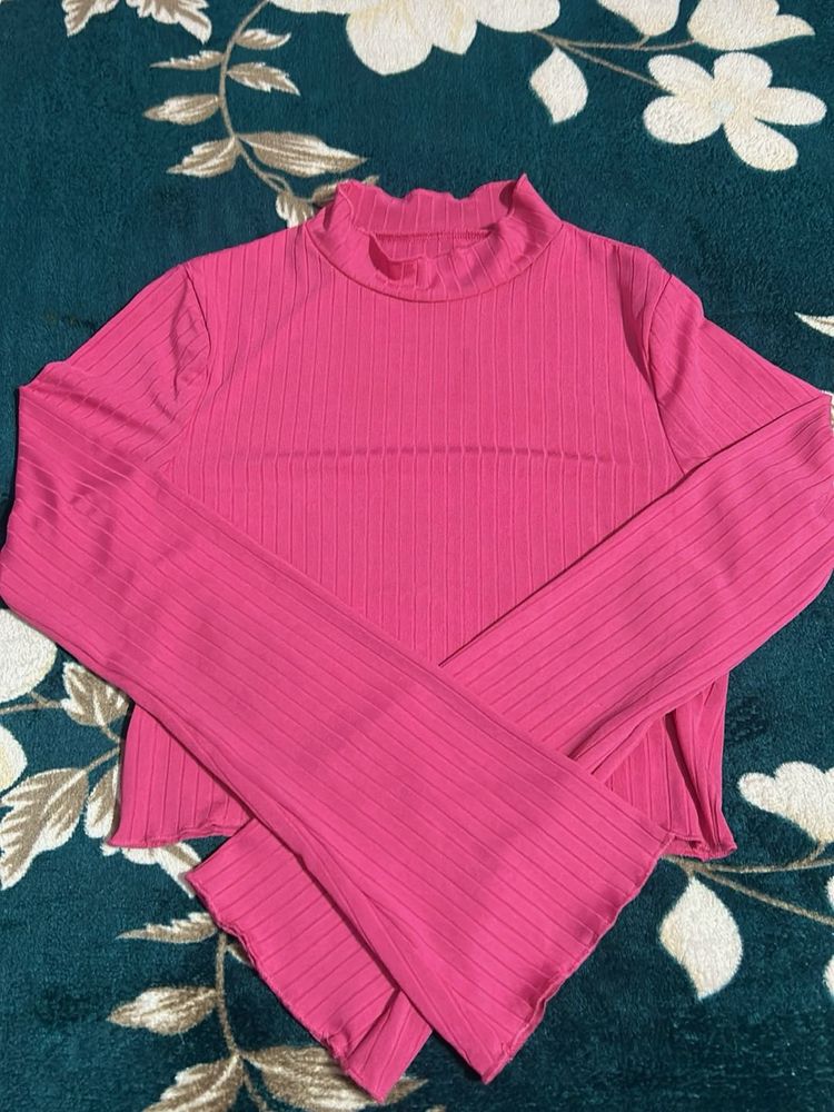 Pink Long Sleeve Top