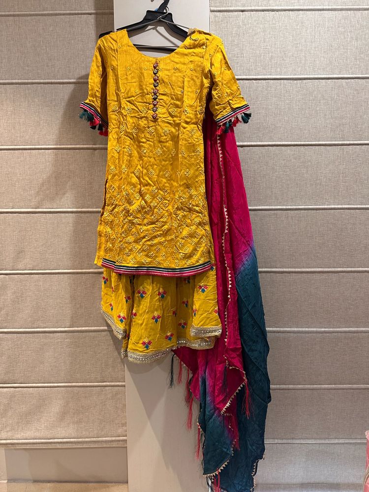 Yellow Kurta ShararaSet
