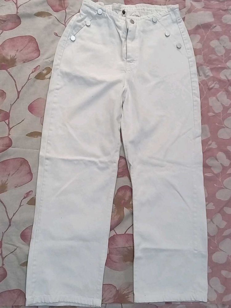 White Korean Style Jeans