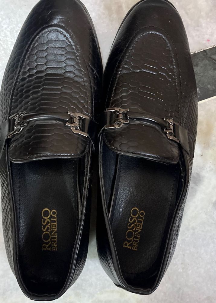Rosso Brunello Black Loafers With box