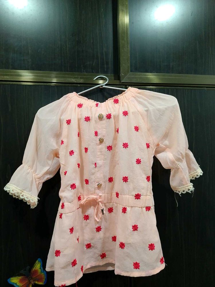 Girls' Embroidered Top