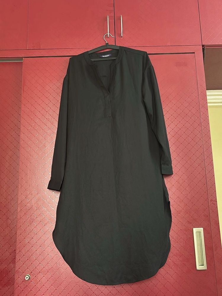 For Xl Size Black Shirtstyle Dress