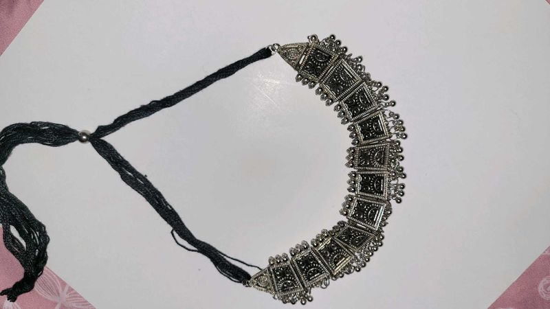 Boho Silver-Tone Statement Necklace