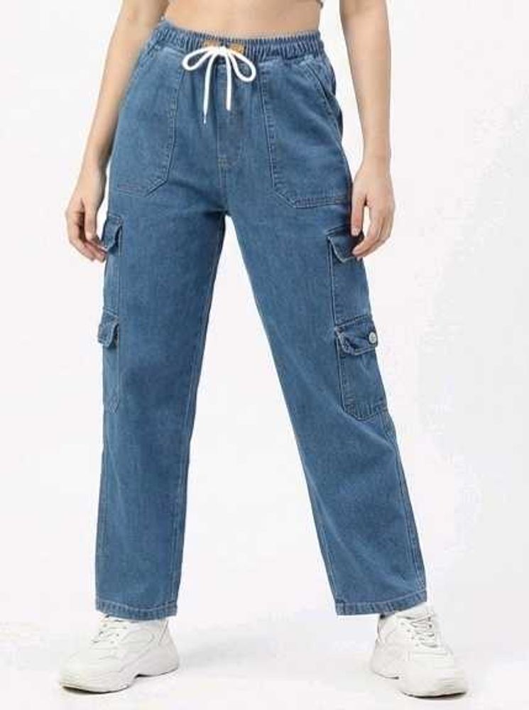 Denim Cargo Pants