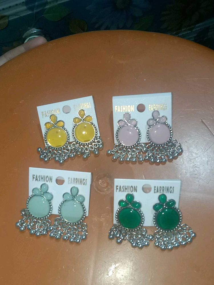 Colorful Jhumka Earrings Set