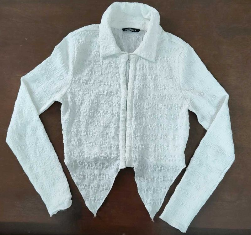Beautiful Textured White Top