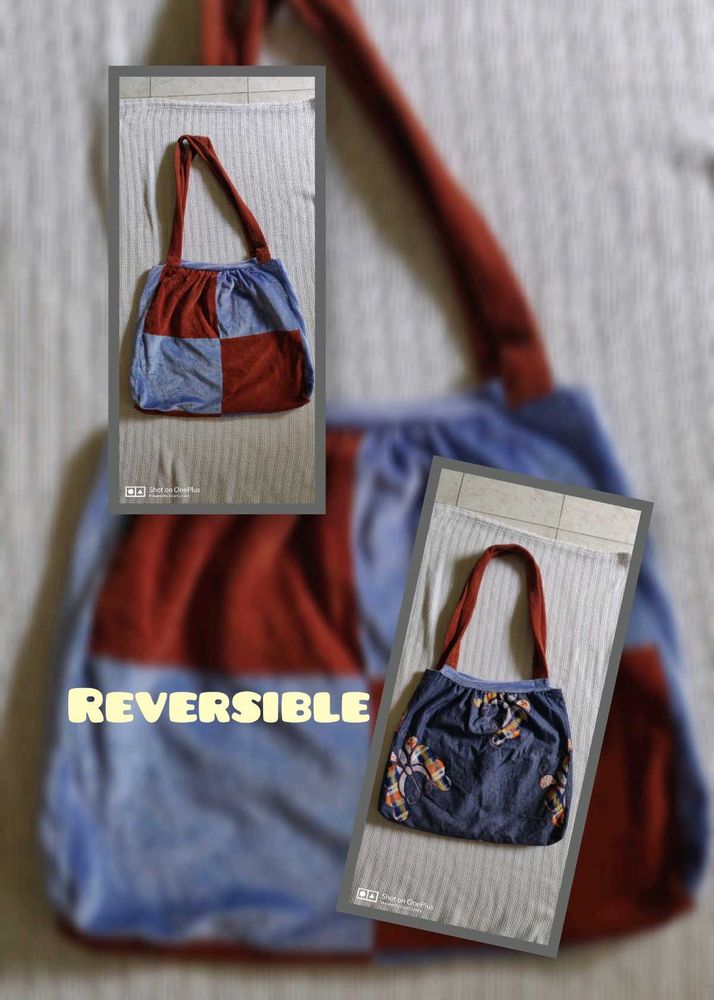 Reversible Patchwork Tote Bag