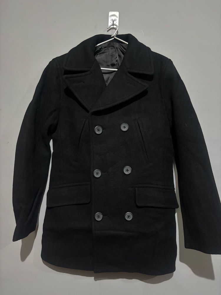 Classic Black Pea Coat