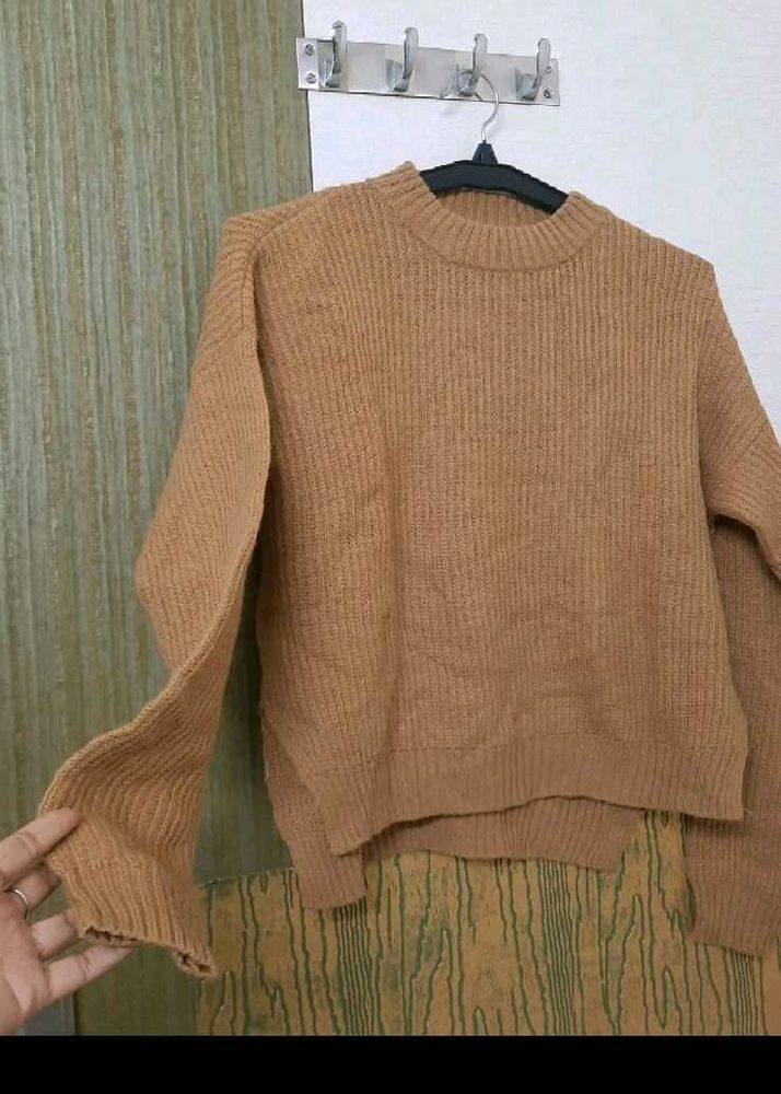 Cozy Brown Knit Sweater