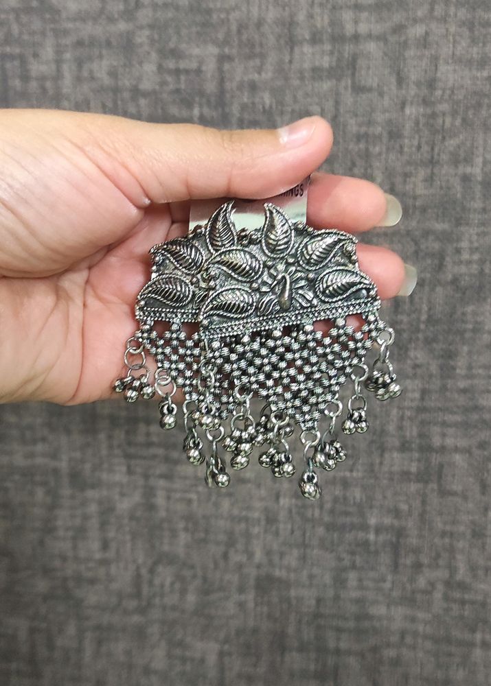 Silver Oxidized Earrings