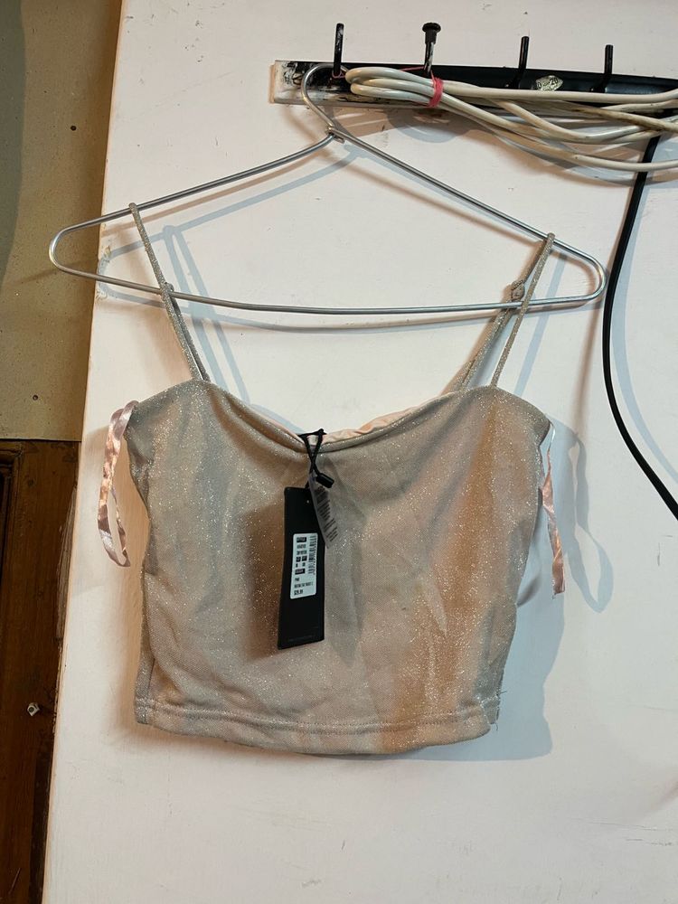 Sparkly Crop Top with Tags