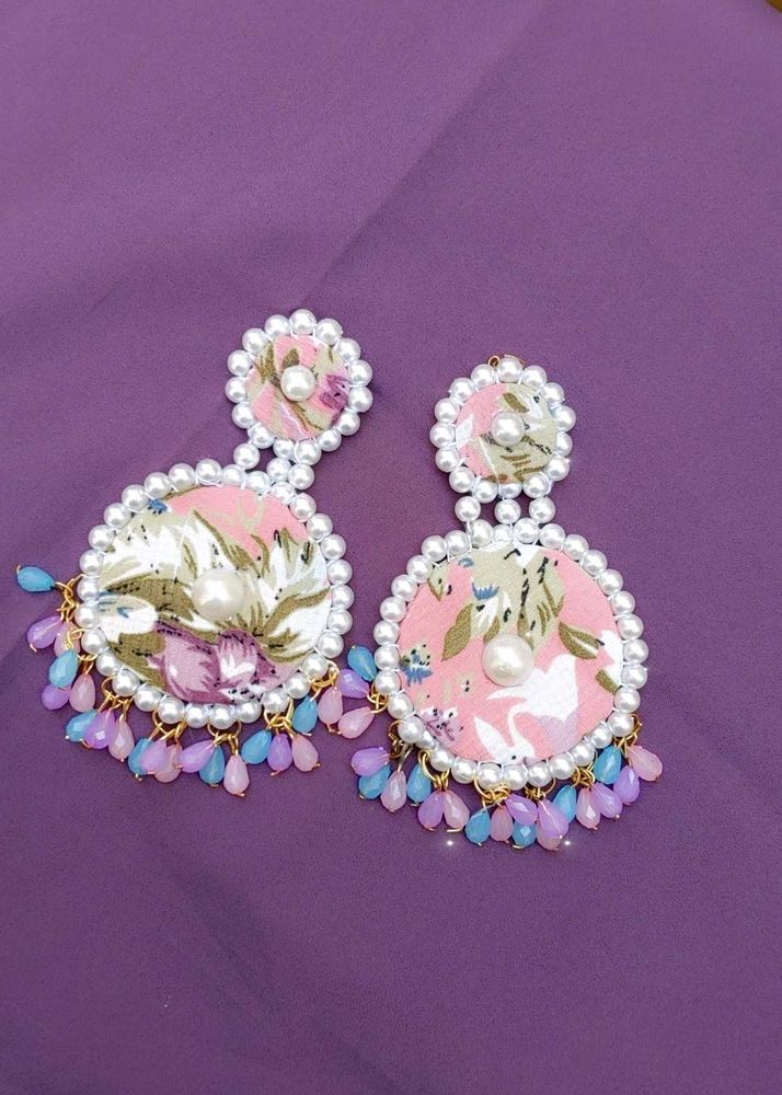 Floral Pearl Drop Earrings