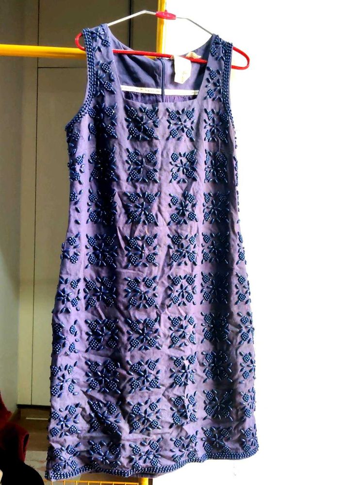 Beaded Sleeveless Party Dress