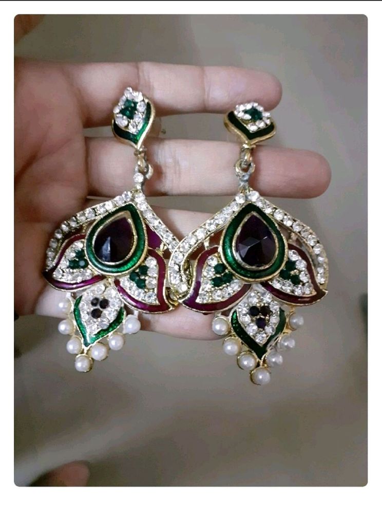 Pretty Stone Work Earrings - Perfect for Shaadi Se