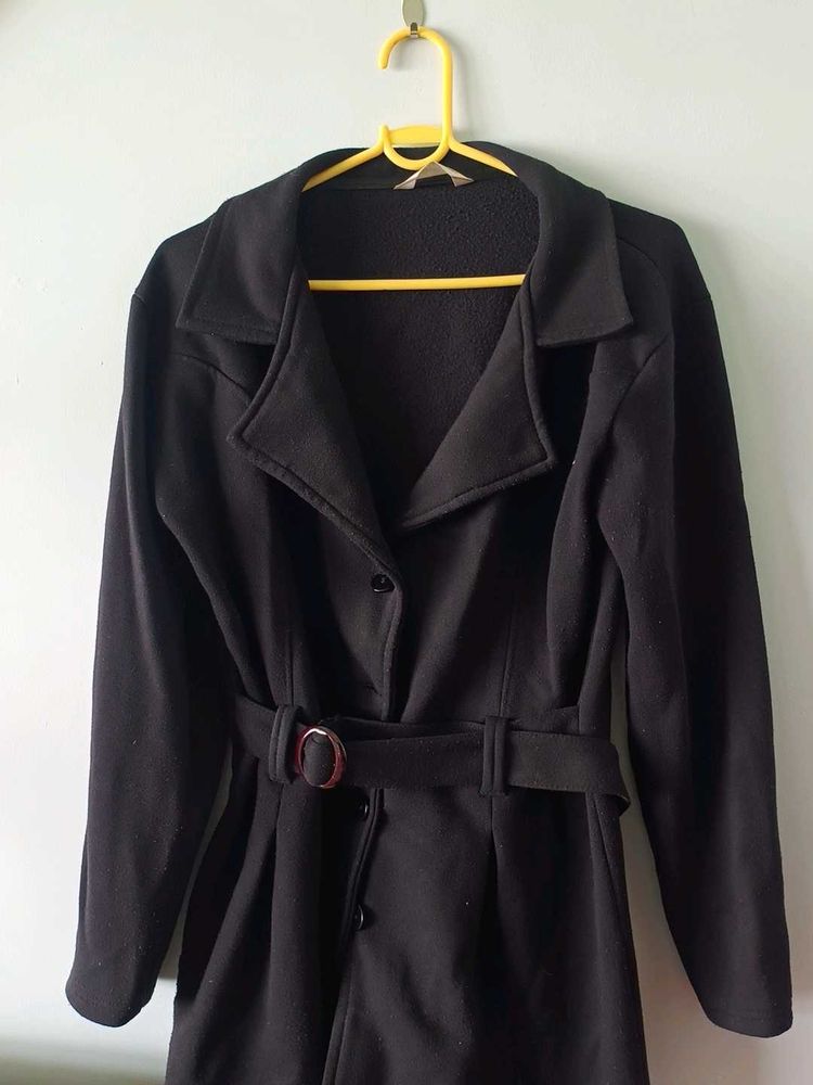 Vintage Black Belted Coat