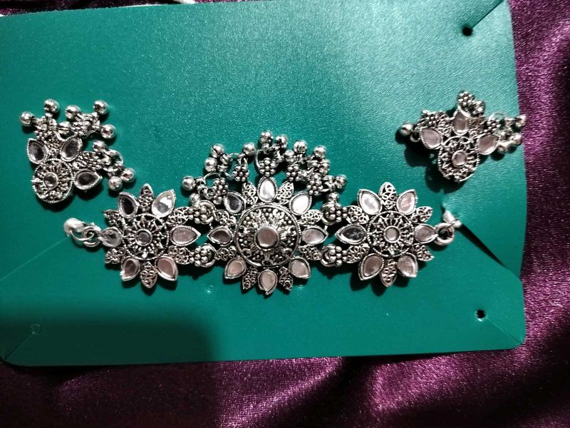 Oxidised Jewellery For Navratri  Chokar Style