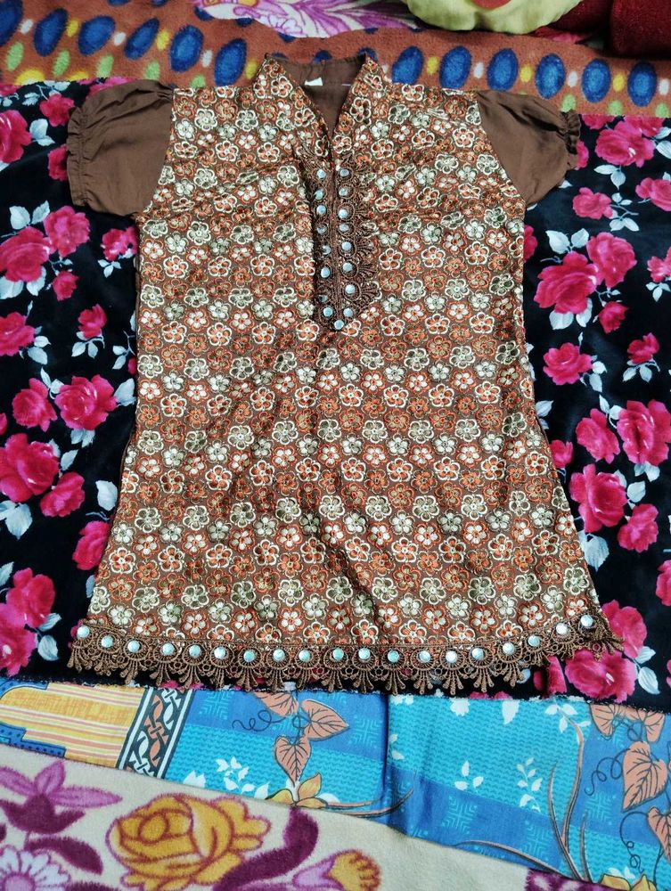Crystal-Buttoned Top With White Skirt, &amp; Jacket