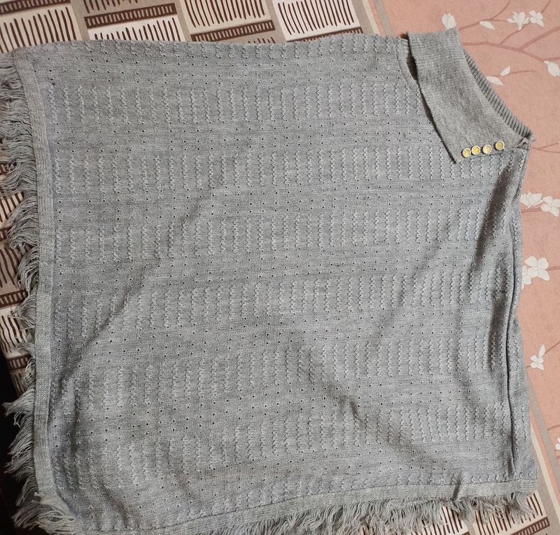 Grey Colour Ponchu