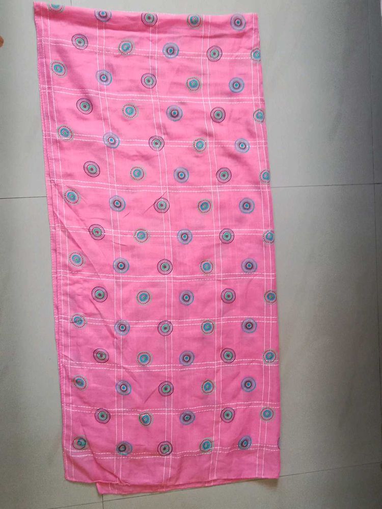 Pink Patterned Scarf And Palazzo Pant