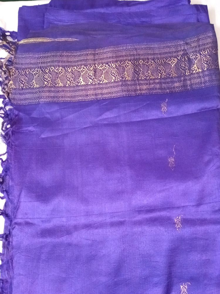 Silk Saree In Blue Colour