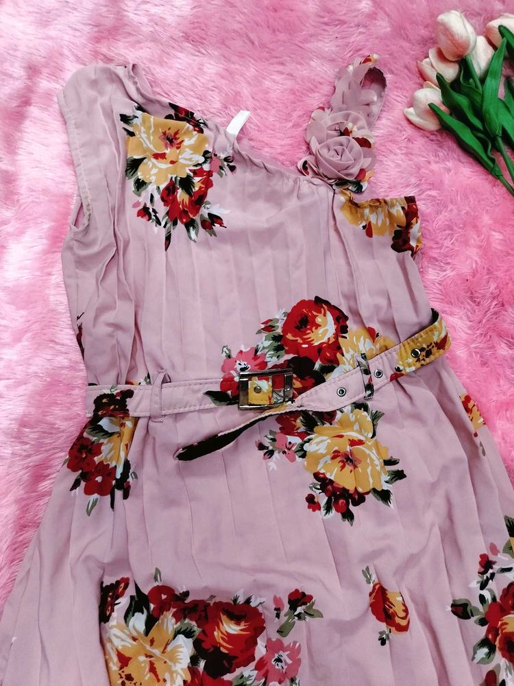 Floral Girls' Party Dress