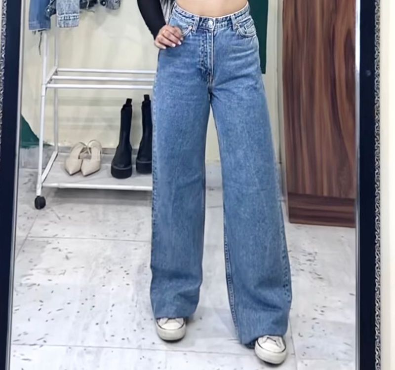 Blue baggy jeans
