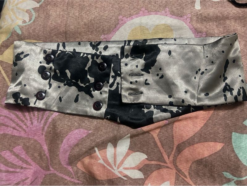 Abstract Print Corset Belt