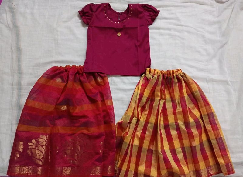 2 In 1 Combo Puffsleeves Pattupadava