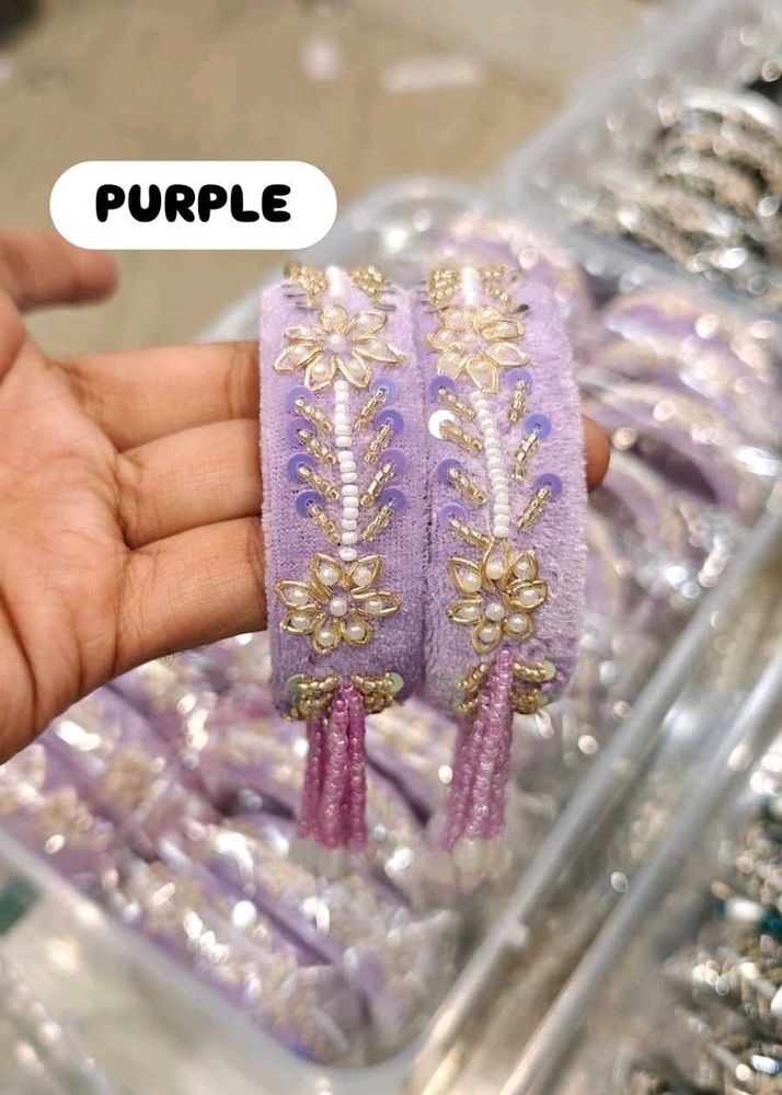Purple Velvet Bangles