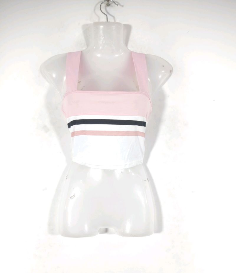 Shein Peach Casual Crop Top (Women)