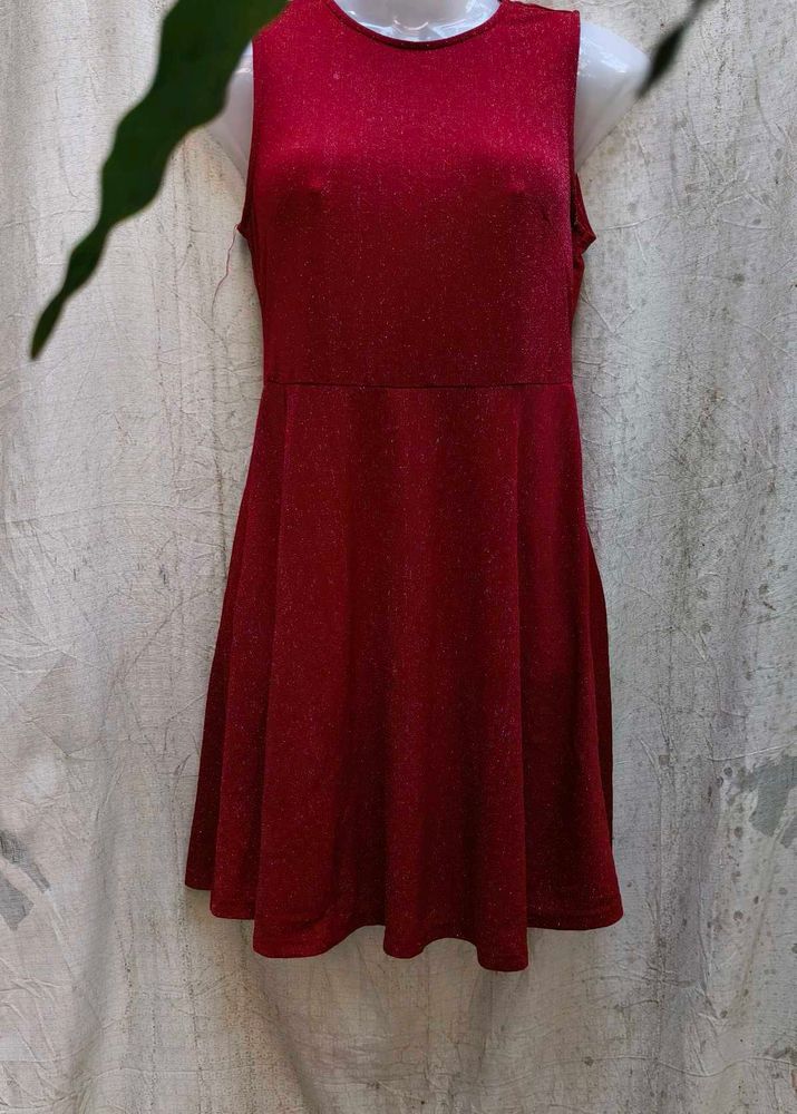 I. Red Fit &amp; Flare Dress