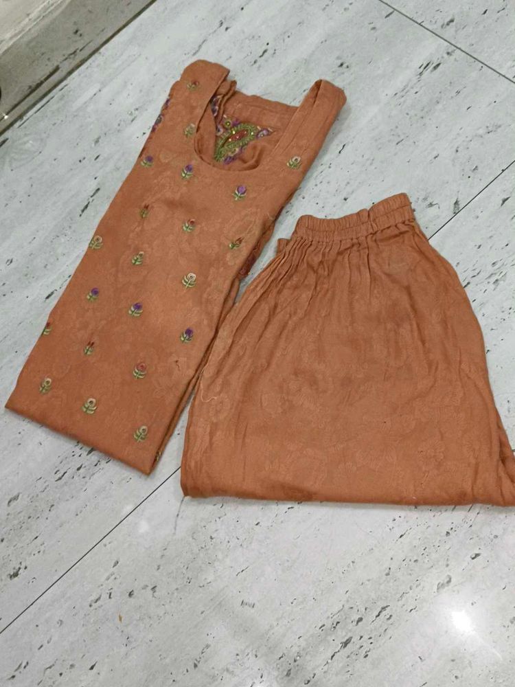 &#34;Orange Suit Set ✨👗| Elegant &amp; Ethnic&#34;🔥