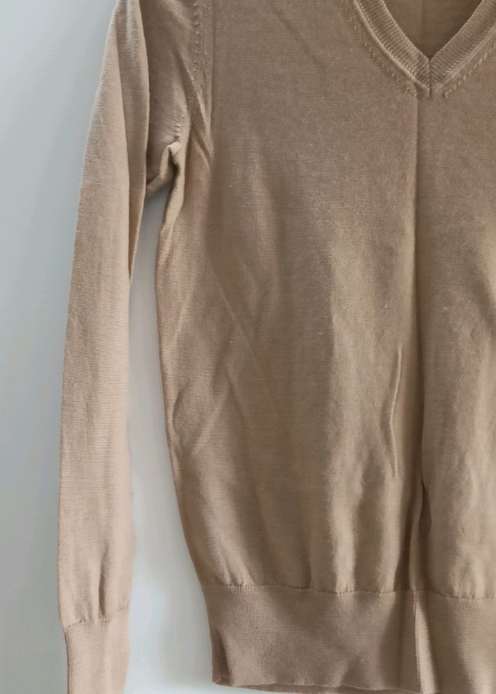 Cream Beige Full Sleeves Top 🤍