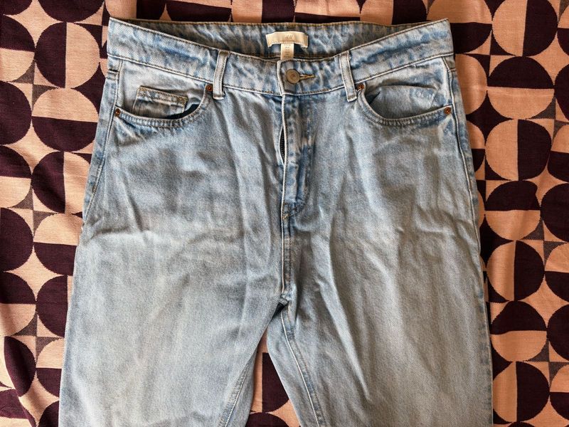 MOM SLIM FIT HIGH WAIST ANKLE JEANS