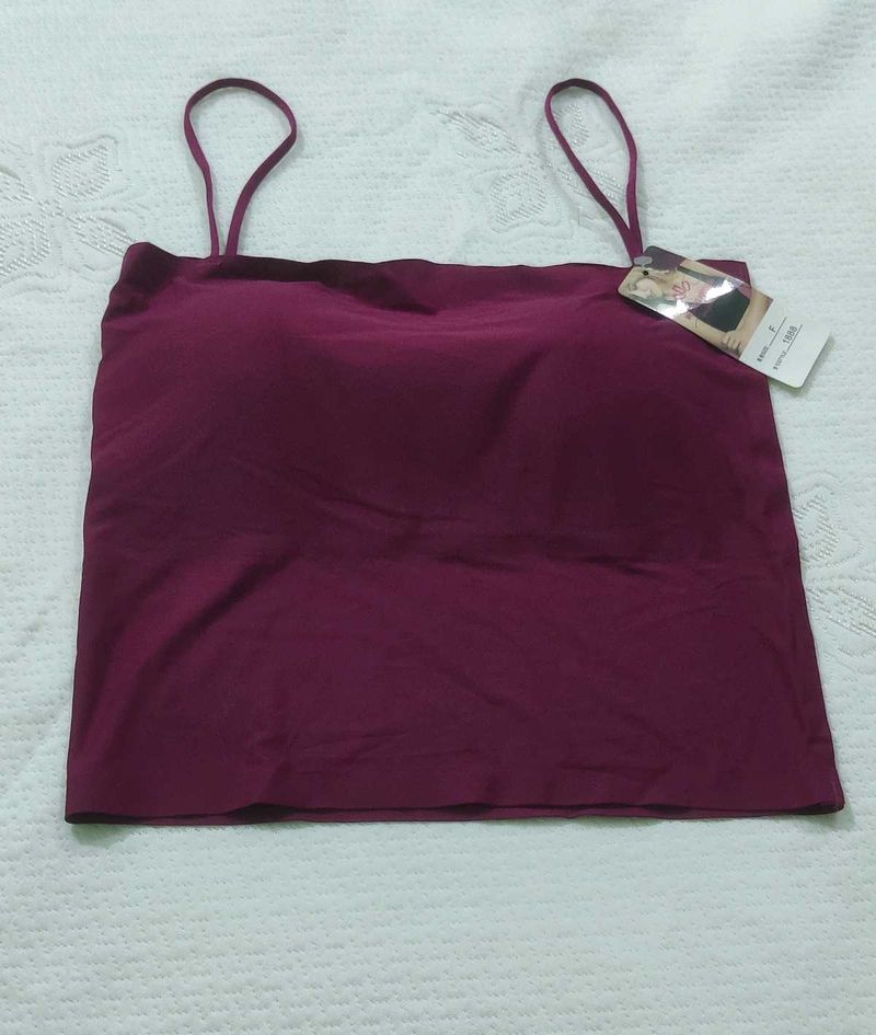 Padded Spaghetti Camisole for Women Free Size