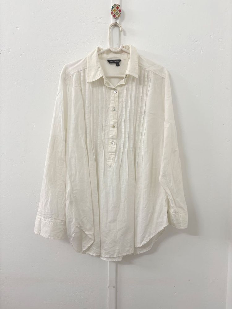 Linen Cotton White Shirt