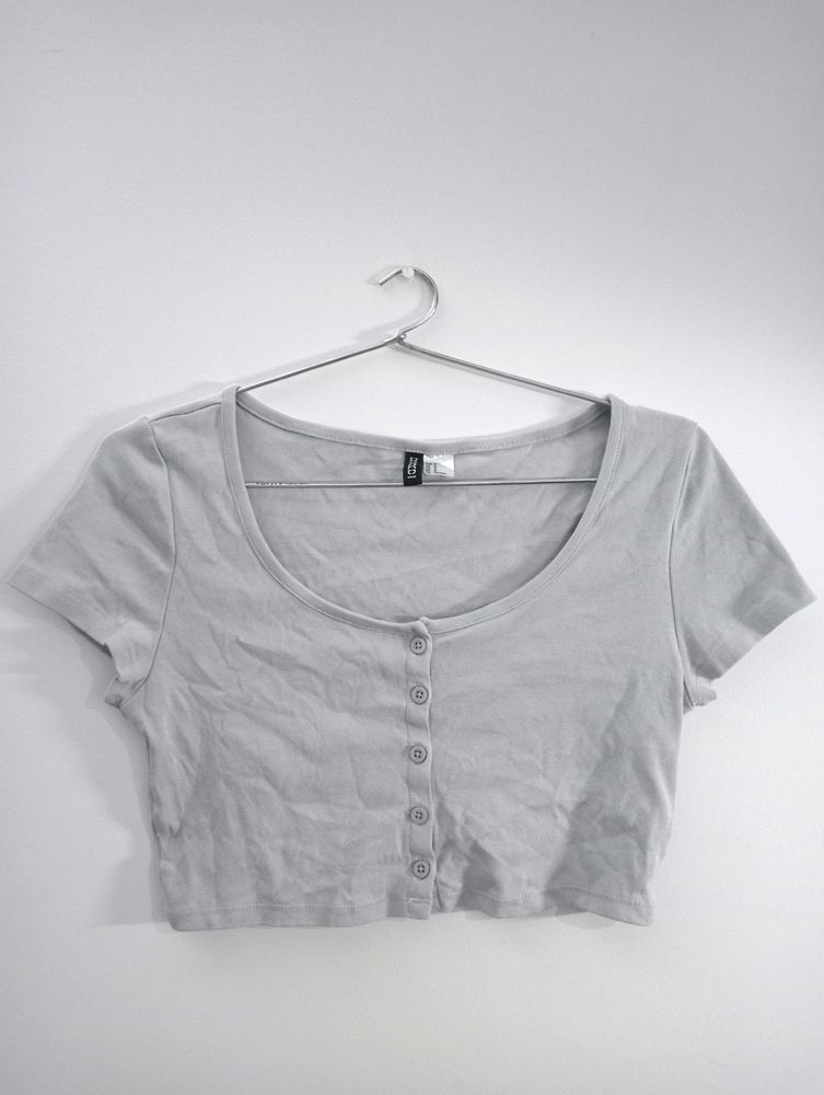 H&amp;M Crop Top - Lavender Colour