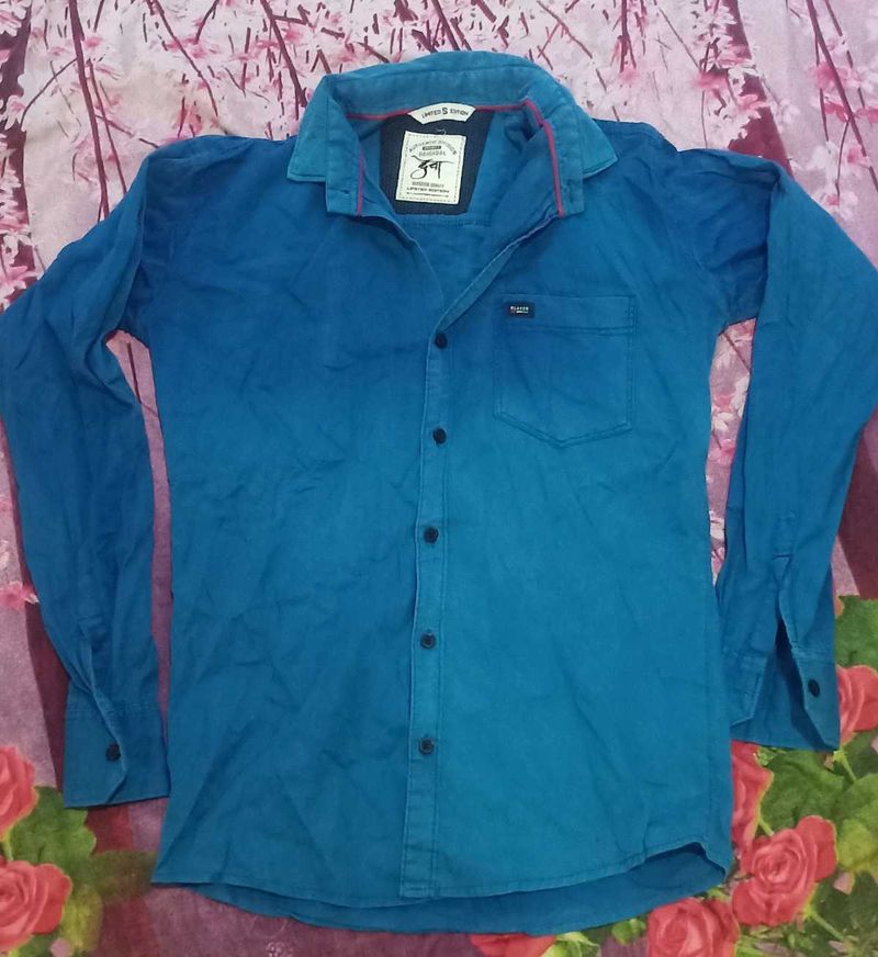 Blue Long Sleeve Casual Shirt
