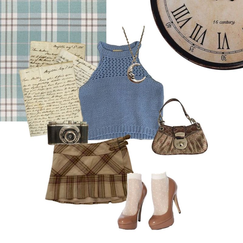 SALE vintage blue knit top