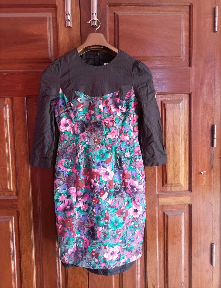 Vintage Floral Print Dress