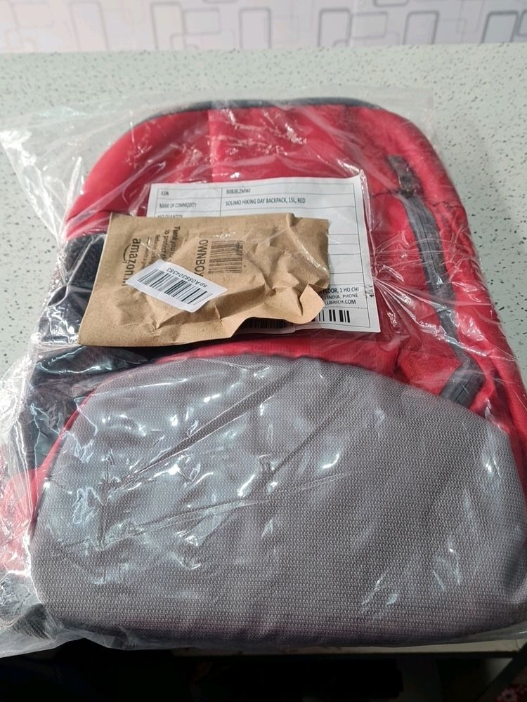 Solimo Hiking Day Backpack, 15L, Red 🎒t