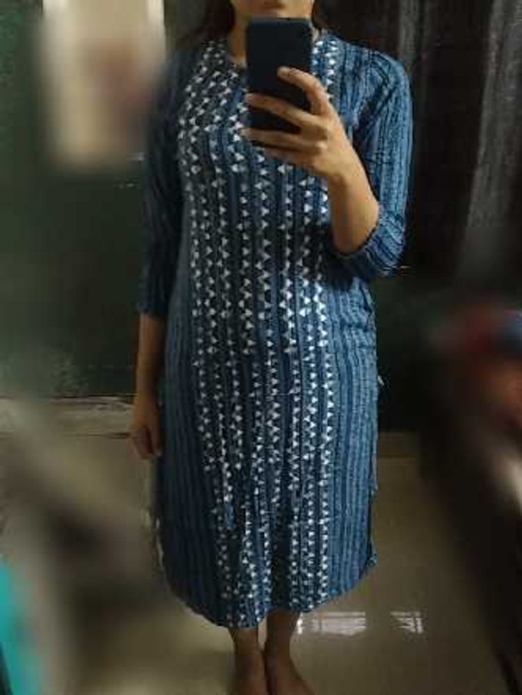 Stylish Blue Printed Kurta