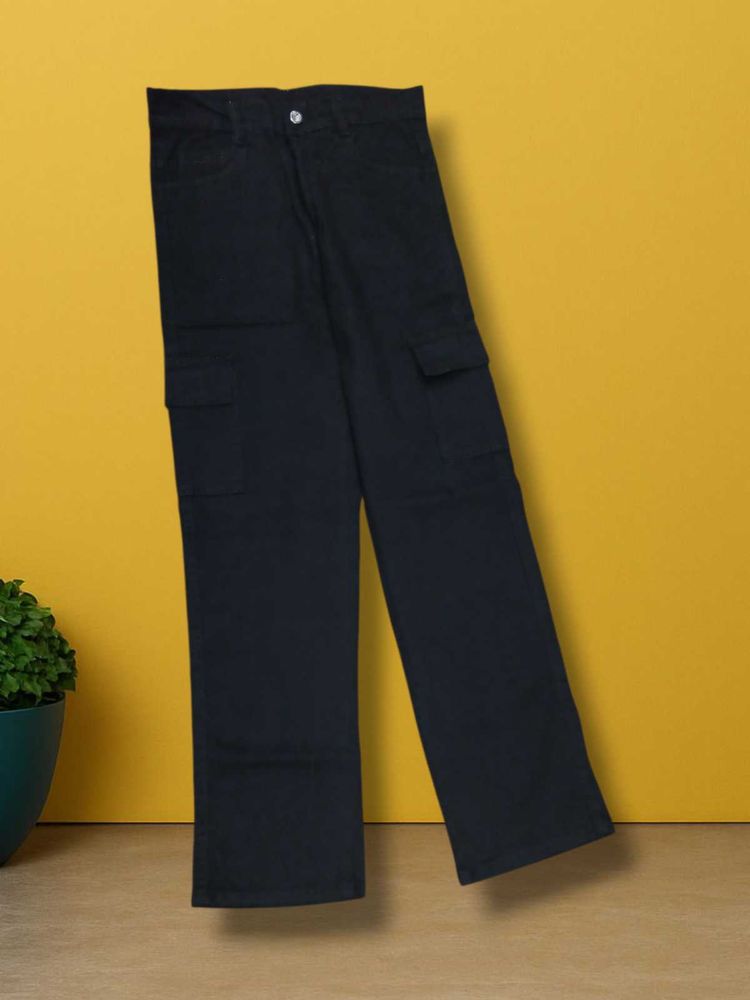 N@04 Size-30 Black Cargo Pants