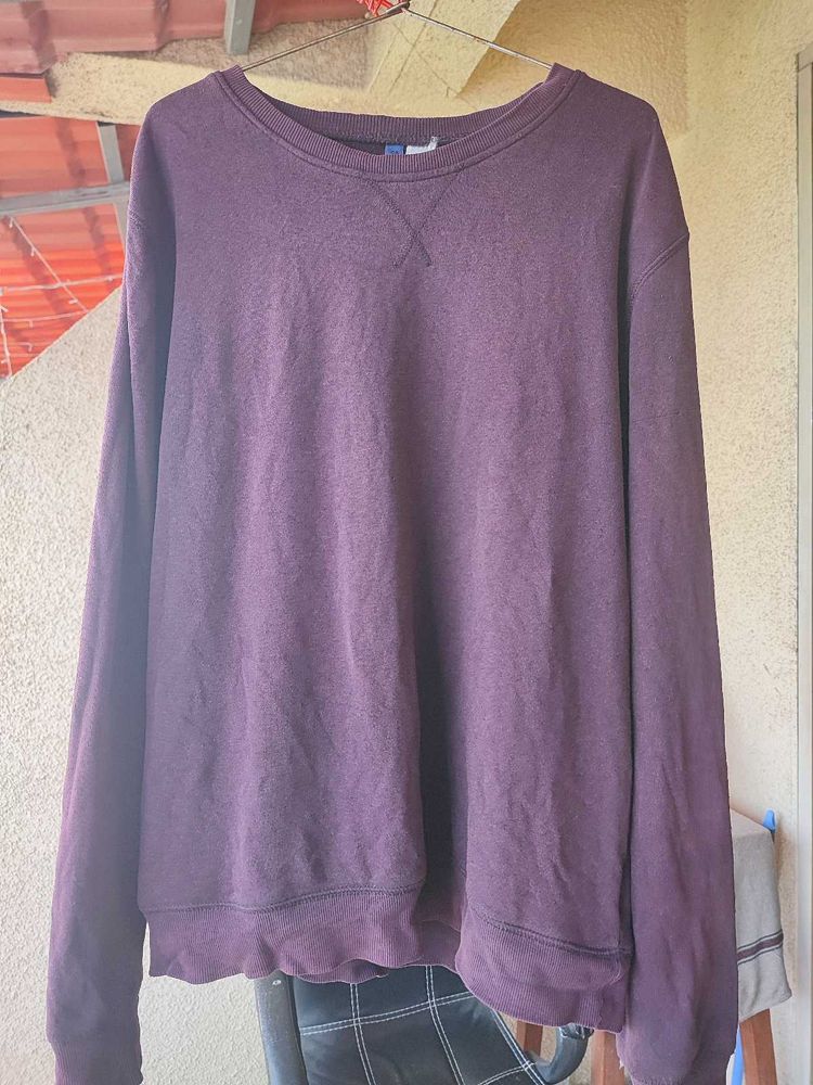 H&amp;M Purple Winterwear Casual Sweater